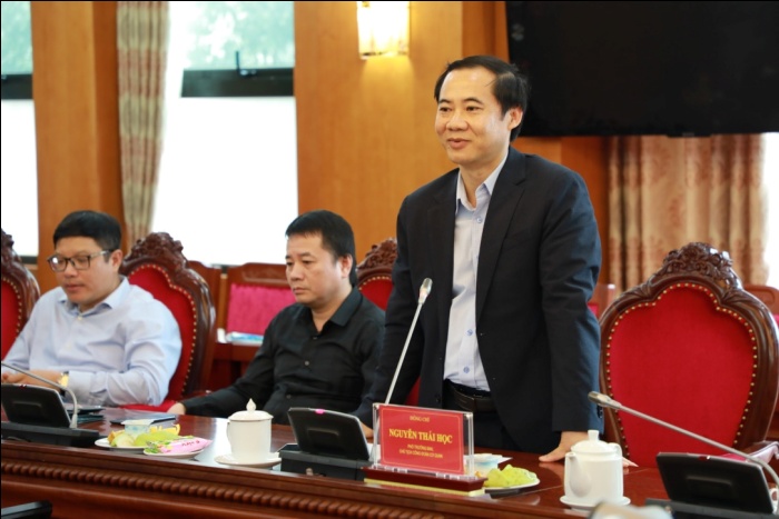 Đồng chí Nguyễn Thái Học, Phó Trưởng ban, Ủy viên Ban Chỉ đạo Cải cách tư pháp Trung ương, Chủ tịch Công đoàn cơ quan Ban Nội chính Trung ương phát biểu tại buổi gặp mặt