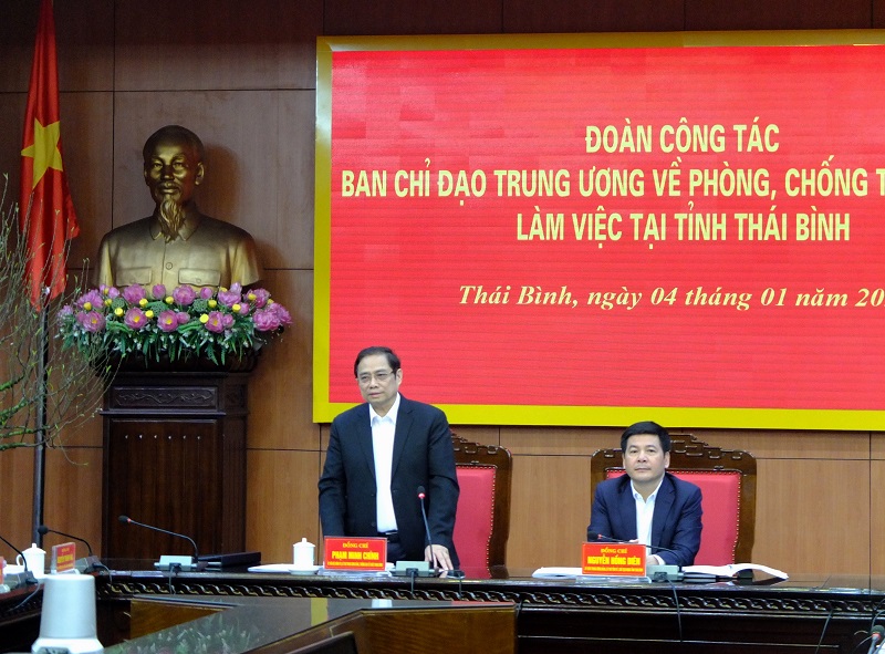 Đồng chí Phạm Minh Chính, Ủy viên Bộ Chính trị, Bí thư Trung ương Đảng, Trưởng Ban Tổ chức Trung ương phát biểu kết luận Hội nghị