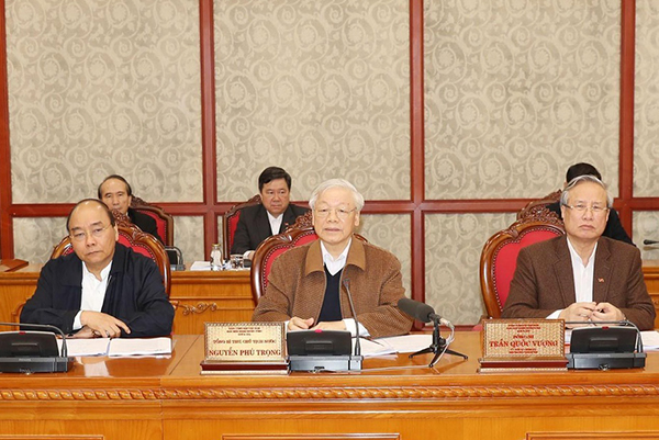 Tổng Bí thư, Chủ tịch nước Nguyễn Phú Trọng chủ trì phiên họp của Bộ Chính trị họp về công tác phòng, chống Covid -19