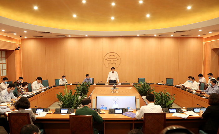 Một cuộc họp của Ủy ban nhân dân thành phố Hà Nội