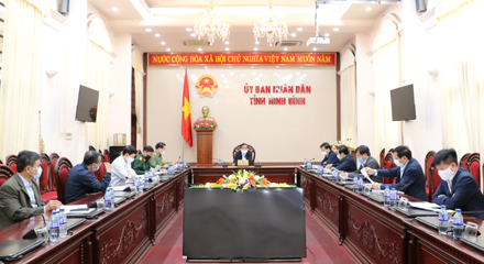 Một cuộc họp của Ủy ban nhân dân tỉnh Ninh Bình