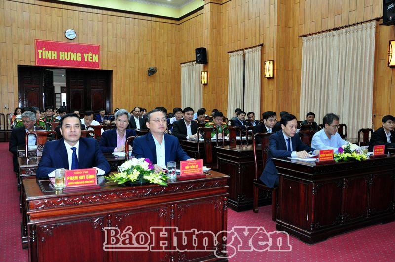 Các đại biểu dự Hội nghị triển khai phương hướng, nhiệm vụ công tác nội chính, cải cách tư pháp và PCTN tỉnh Hưng Yên năm 2020