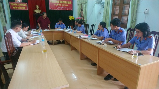 Ban Nội chính Tỉnh ủy Quảng Trị làm việc với Viện Kiểm sát nhân dân huyện Triệu Phong