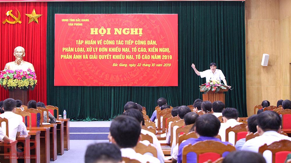 Ủy ban nhân dân tỉnh Bắc Giang tổ chức tập huấn về giải quyết khiếu nại, tố cáo 
