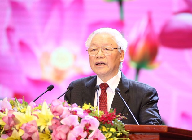 Tổng Bí thư, Chủ tịch nước Nguyễn Phú Trọng đọc Diễn văn tại lễ kỷ niệm 130 năm Ngày sinh Chủ tịch Hồ Chí Minh
