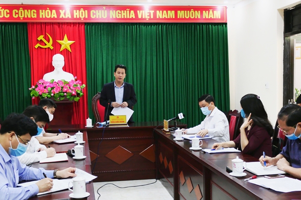 Đồng chí Đặng Quốc Khánh, Ủy viên dự khuyết Ban Chấp hành Trung ương Đảng, Bí thư Tỉnh ủy Hà Giang chủ trì buổi tiếp dân định kỳ (tháng 4/2020)