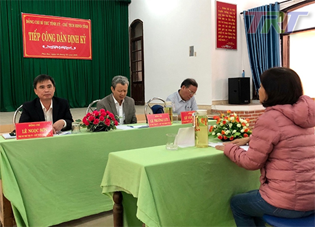 Đồng chí Lê Trường Lưu, Ủy viên Trung ương Đảng, Bí thư Tỉnh ủy Thừa Thiên Huế tiếp công dân định kỳ tại phường Phú Bài, thị xã Hương Thủy (tháng 2/2020)
