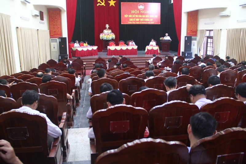 Đoàn Đại biểu Quốc hội tỉnh Thanh Hóa tiếp xúc cử tri huyện Thiệu Hóa