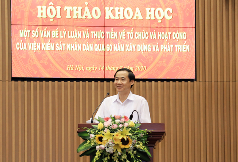 Đồng chí Nguyễn Thái Học,  Phó Trưởng Ban Nội chính Trung ương phát biểu tại Hội thảo