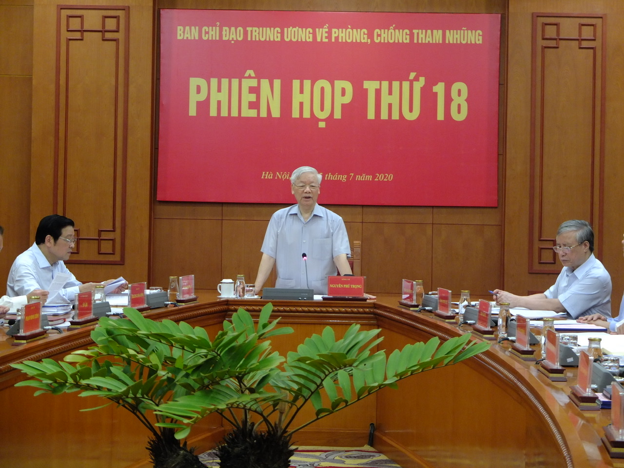 Đồng chí Tổng Bí thư, Chủ tịch nước Nguyễn Phú Trọng, Trưởng Ban Chỉ đạo Trung ương về phòng, chống tham nhũng phát biểu chỉ đạo