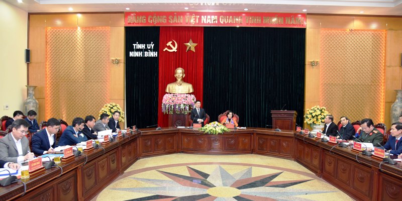 Đoàn công tác của Ban Chỉ đạo Trung ương về phòng, chống tham nhũng làm việc tại tỉnh Ninh Bình