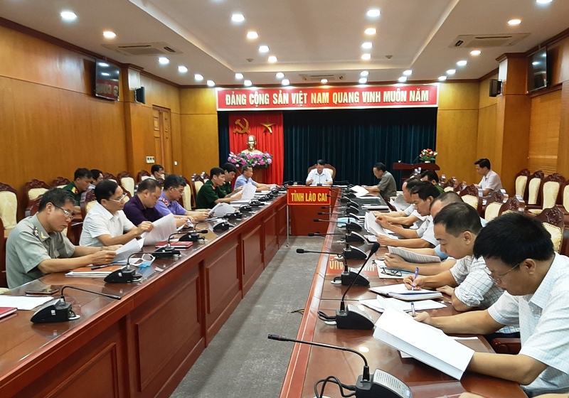 Đồng chí Nguyễn Văn Vịnh Ủy viên Trung ương Đảng, Bí thư Tỉnh ủy Lào Cai chủ trì Hội nghị giao ban công tác nội chính, phòng, chống tham nhũng và cải cách tư pháp tháng 7/2020