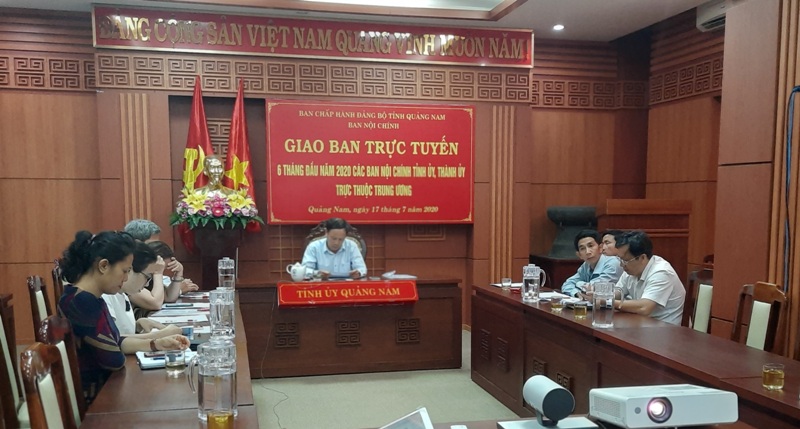 Ban Nội chính Tỉnh ủy Quảng Nam tham dự Hội nghị giao ban trực tuyến 6 tháng đầu năm 2020 với các ban nội chính tỉnh ủy, thành ủy trực thuộc Trung ương