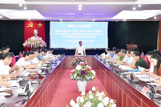 Hội nghị giao ban công tác nội chính và phòng, chống tham nhũng tỉnh Sơn La