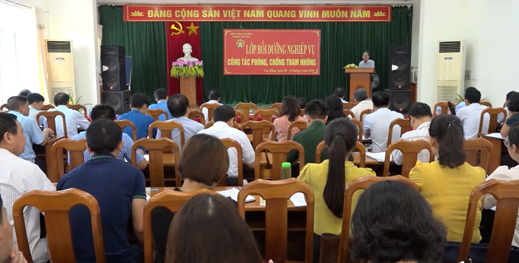 Hội nghị Bồi dưỡng nghiệp vụ công tác phòng chống tham nhũng tỉnh Cao Bằng