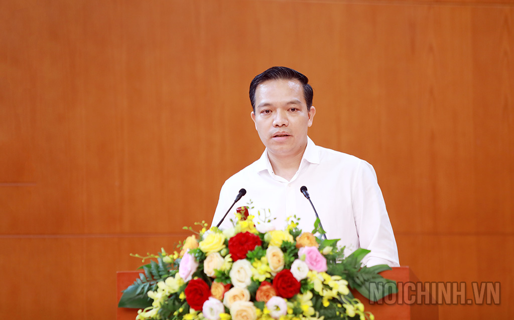 Đồng chí Nguyễn Thanh Tân, Phó Vụ trưởng Vụ Theo dõi xử lý các vụ án, vụ việc