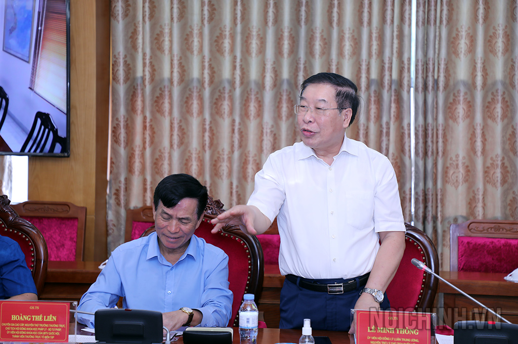 Đồng chí Lê Minh Thông, Ủy viên Hội đồng Lý luận Trung ương, nguyên Trợ lý Chủ tịch Quốc hội