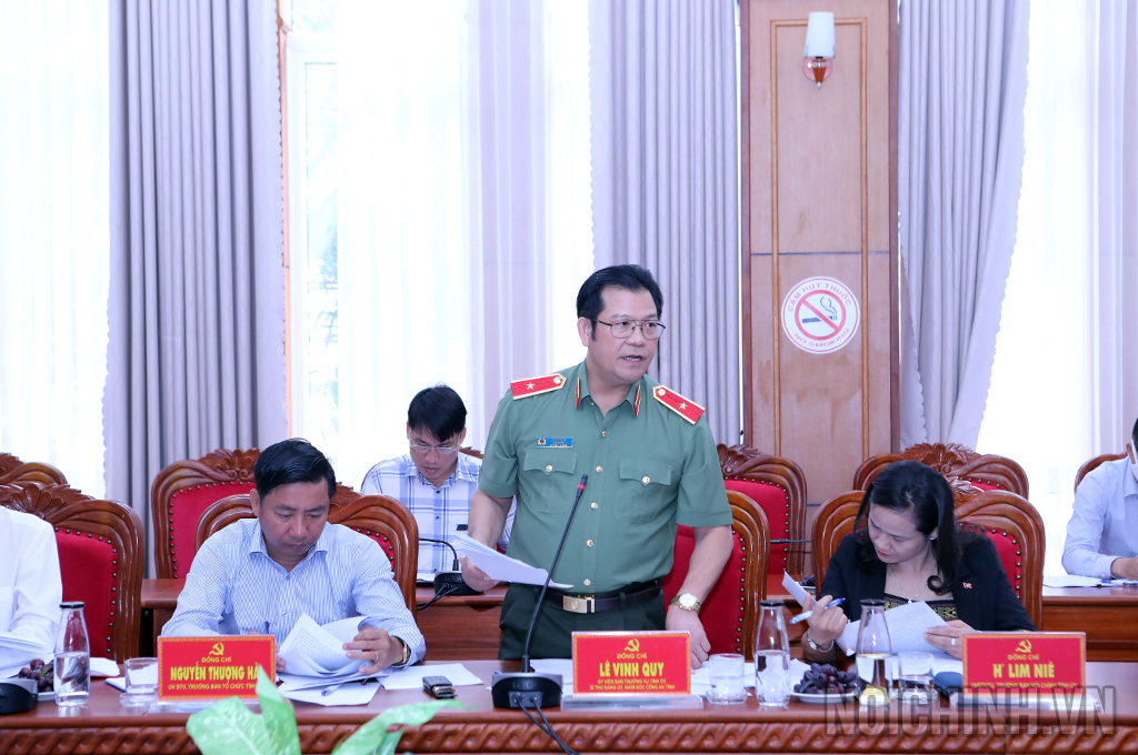 Đồng chí Lê Vinh Quy, Ủy viên Ban Thường vụ tỉnh ủy, Giám đốc Công an tỉnh Đắk Lắk