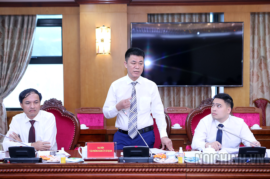 Đồng chí Nguyễn Văn Toàn, Đảng ủy viên, Chánh Văn phòng Đảng ủy Cơ quan Ban Nội chính Trung ương