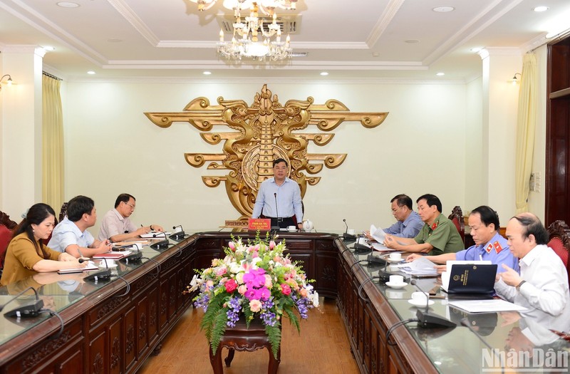 Một cuộc họp của Thường trực Ban Chỉ đạo phòng, chống tham nhũng, tiêu cực tỉnh Nam Định 