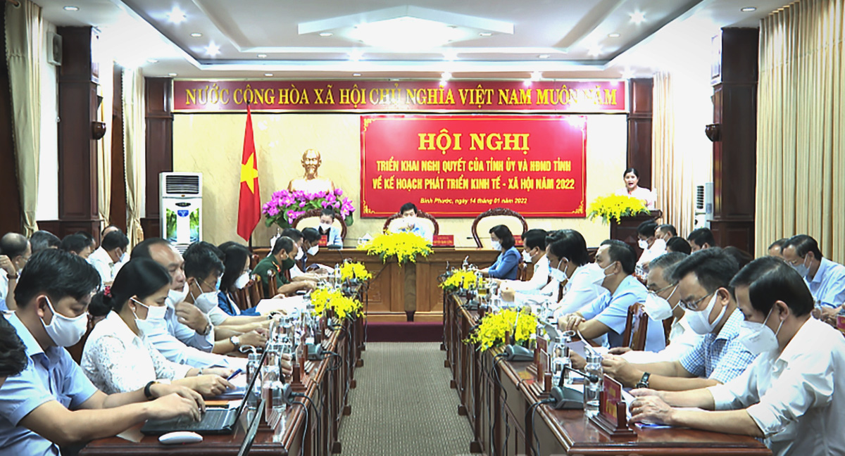 Một Hội nghị triển khai Nghị quyết của Tỉnh ủy và Hội đồng nhân dân tỉnh Bình Phước