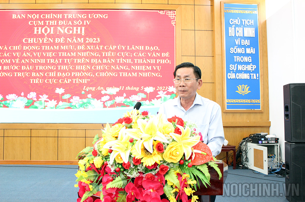 Đồng chí Nguyễn Thành Vững, Ủy viên Ban Thường vụ, Trưởng Ban Nội chính Tỉnh ủy Long An 