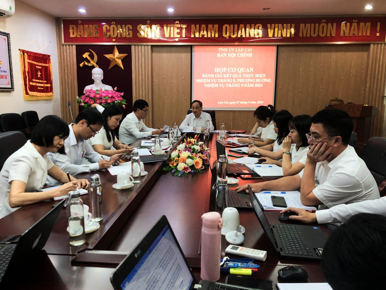 Ban Nội chính Tỉnh ủy Lào Cai họp giao ban công tác tháng 8 và triển khai nhiệm vụ trọng tâm tháng 9/2023