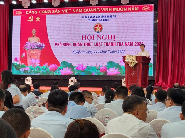 Thanh tra tỉnh Nghệ An tổ chức Hội nghị Triển khai phổ biến, quán triệt Luật Thanh tra năm 2022 và một số văn bản hướng dẫn thi hành