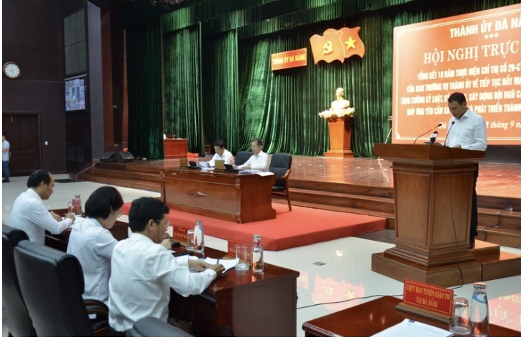  Hội nghị trực tuyến Tổng kết 10 năm thực hiện Chỉ thị số 29-CT/TU của Ban Thường vụ Thành ủy Đà Nẵng
