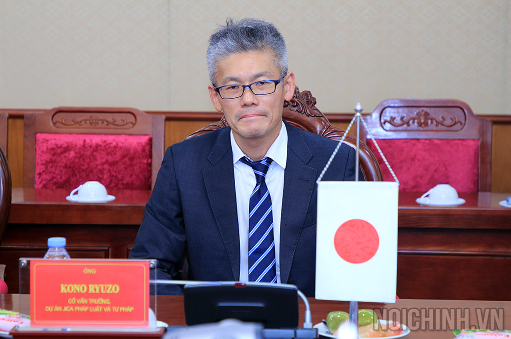 Ông Kono Ryuzo, Cố vấn trưởng Dự án JICA pháp luật và tư pháp tại buổi tiếp