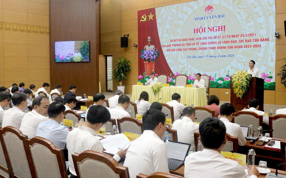 Hội nghị sơ kết 3 năm thực hiện việc tăng cường sự lãnh đạo của Đảng đối với công tác phòng, chống tham nhũng của tỉnh Yên Bái