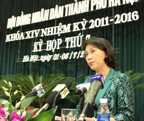 Phó Chủ tịch Quốc hội Nguyễn Thị Kim Ngân phát biểu tại kỳ họp