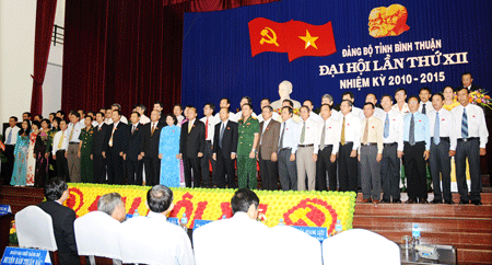 Đại hội đại biểu Đảng bộ tỉnh Bình Thuận lần thứ XII