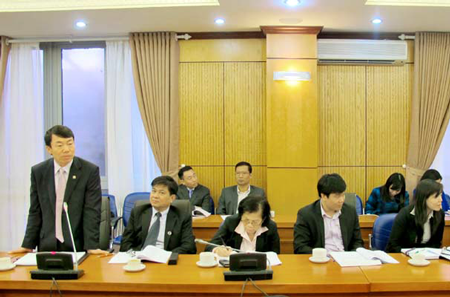 Đồng chí Nguyễn Doãn Khánh, Ủy viên TW đảng, Phó trưởng Ban Nội chính Trung ương phát biểu tại Hội nghị