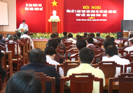 Hội nghị tổng kết công tác giáo dục phổ biến pháp luật tại Thừa Thiên Huế