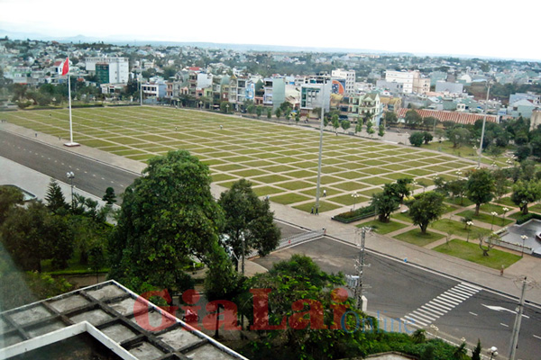 Quảng trường Đại Đoàn Kết, trung tâm thành phố Pleiku, tỉnh Gia Lai