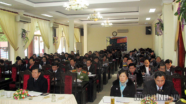 Các đại biểu dự Hội nghị công tác nội chính và phòng, chống tham nhũng tỉnh Điện Biên
