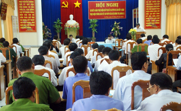 Một Hội nghị của Tỉnh ủy Cà Mau