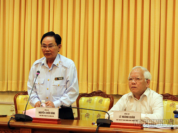 Phó Tổng Thanh tra Chính phủ Nguyễn Chiến Bình phát biểu tại buổi công bố quyết định thanh tra