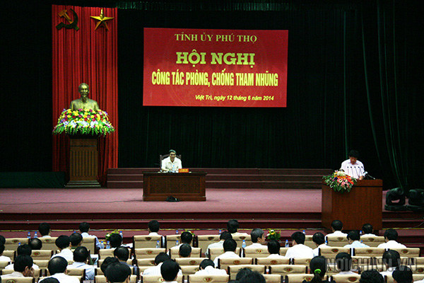 Tỉnh ủy Phú Thọ tổ chức Hội nghị về công tác phòng, chống tham nhũng (tháng 6-2014)