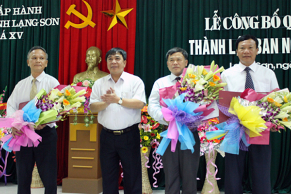 Lễ công bố Quyết định thành lập Ban Nội chính Tỉnh ủy Lạng Sơn