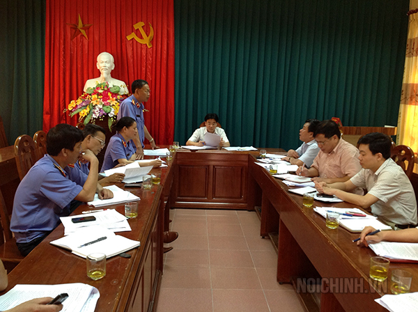 Ban Nội chính Tỉnh ủy và Viện kiểm sát nhân dân tỉnh họp bàn, thống nhất các nội dung trong Quy định