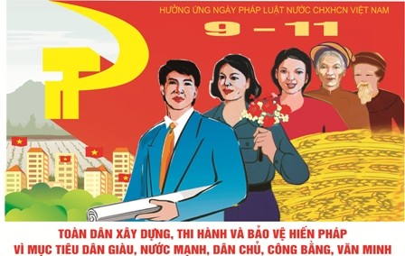 Một áp phích cổ động Ngày Pháp luật