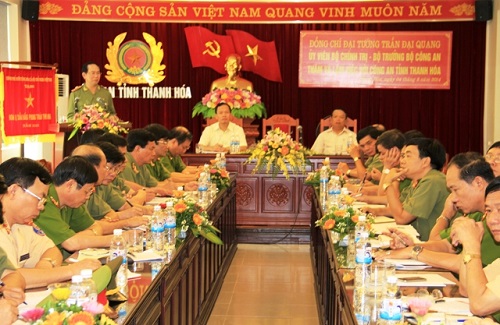Bộ Công an làm việc với Công an tỉnh Thanh Hóa về công tác an ninh trật tự trên địa bàn