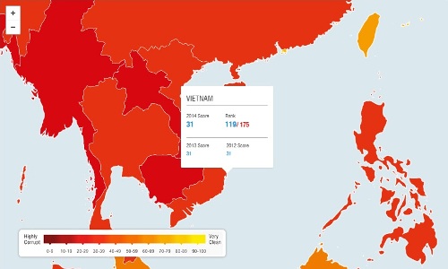 Công bố Chỉ số Cảm nhận tham nhũng 2014 trong khu vực công