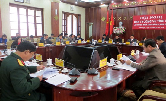 Cuộc họp lần thứ 50 của Ban Thường vụ Tỉnh ủy Thái Nguyên thống nhất 8 nội dung kiểm tra giám sát chủ yếu năm 2015 nhằm phòng ngừa tham nhũng