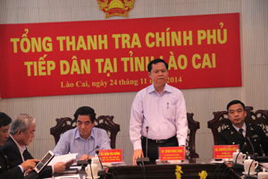 Tổng Thanh tra Chính phủ Huỳnh Phong Tranh tiếp công dân tại tỉnh Lào Cai