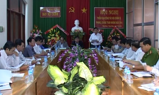 Hội nghị triển khai nhiệm vụ năm 2014 của Ban Nội chính Tỉnh ủy Ninh Thuận