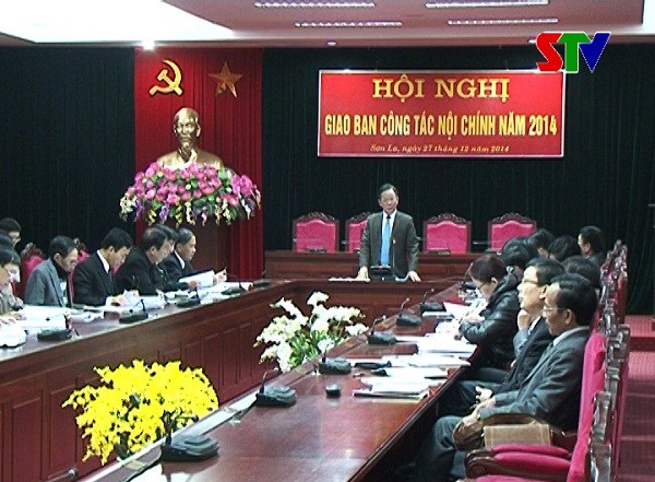 Hội nghị giao ban công tác nội chính tỉnh Sơn La năm 2014