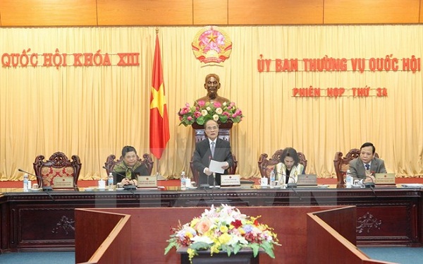 Chủ tịch Quốc hội Nguyễn Sinh Hùng chủ trì và phát biểu khai mạc Phiên họp thứ 34 của Ủy ban Thường vụ Quốc hội